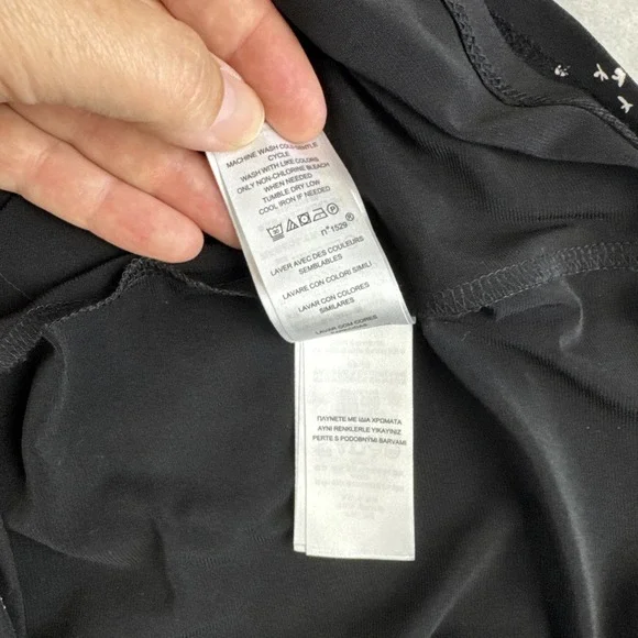 Lauren Ralph Lauren Cocktail Dress Women's 16‎ Black White Pattern Ruched (1283) - Picture 7 of 12